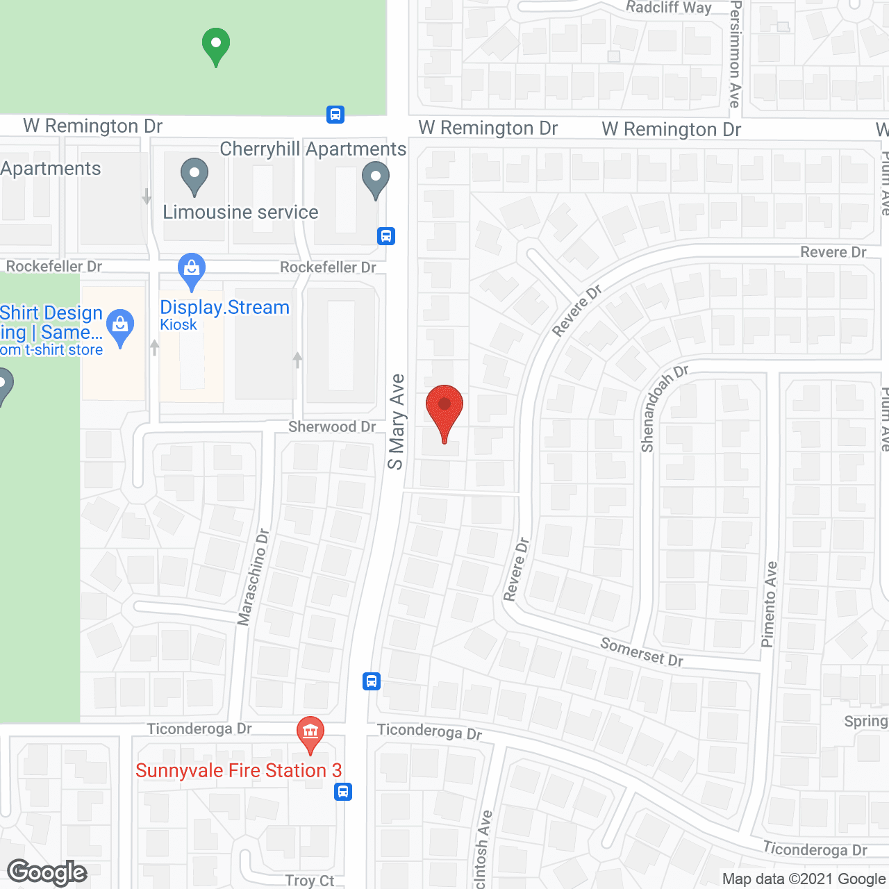 Map of the neighborhood around Willie Care Home II