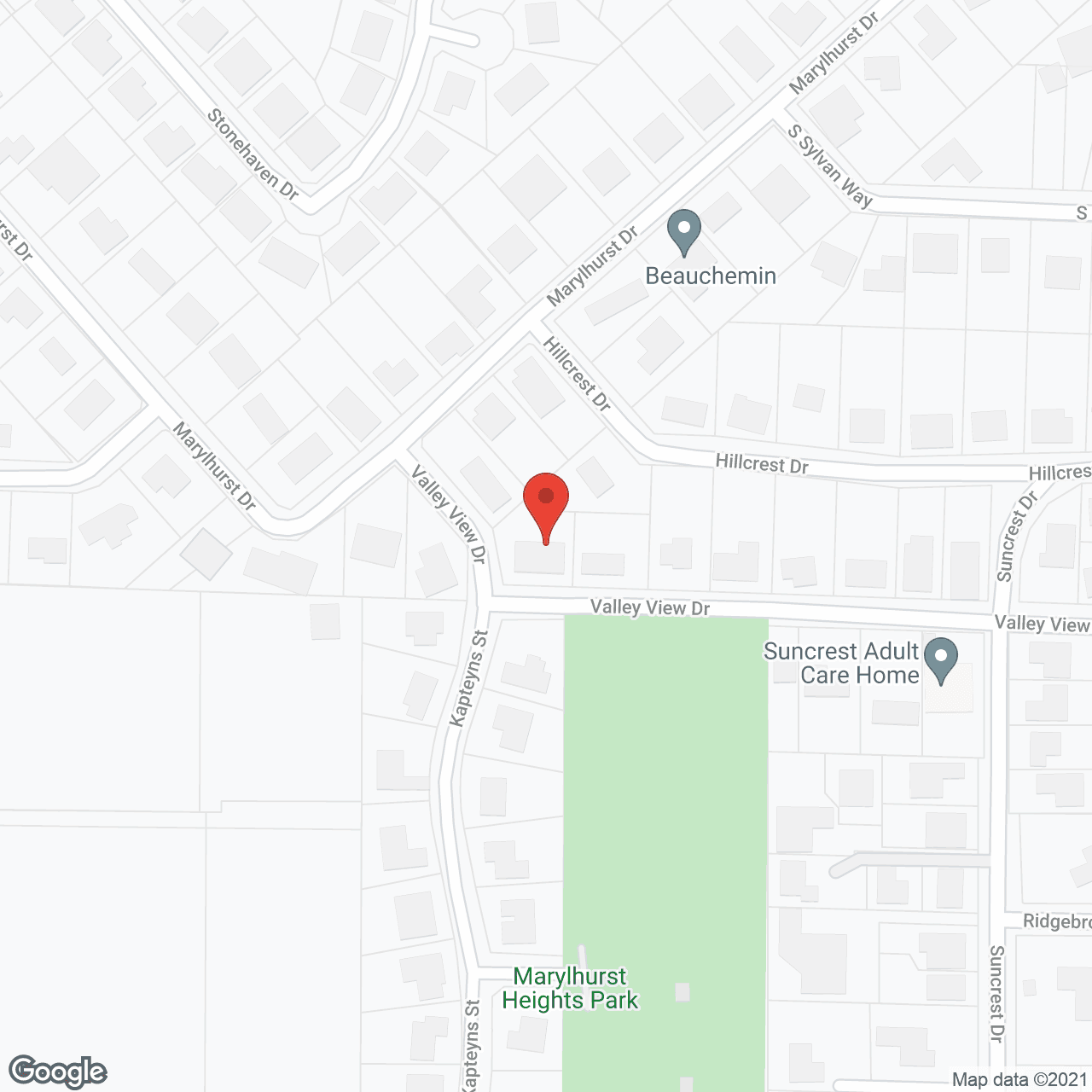 Map of the neighborhood around Suncrest ACH 2