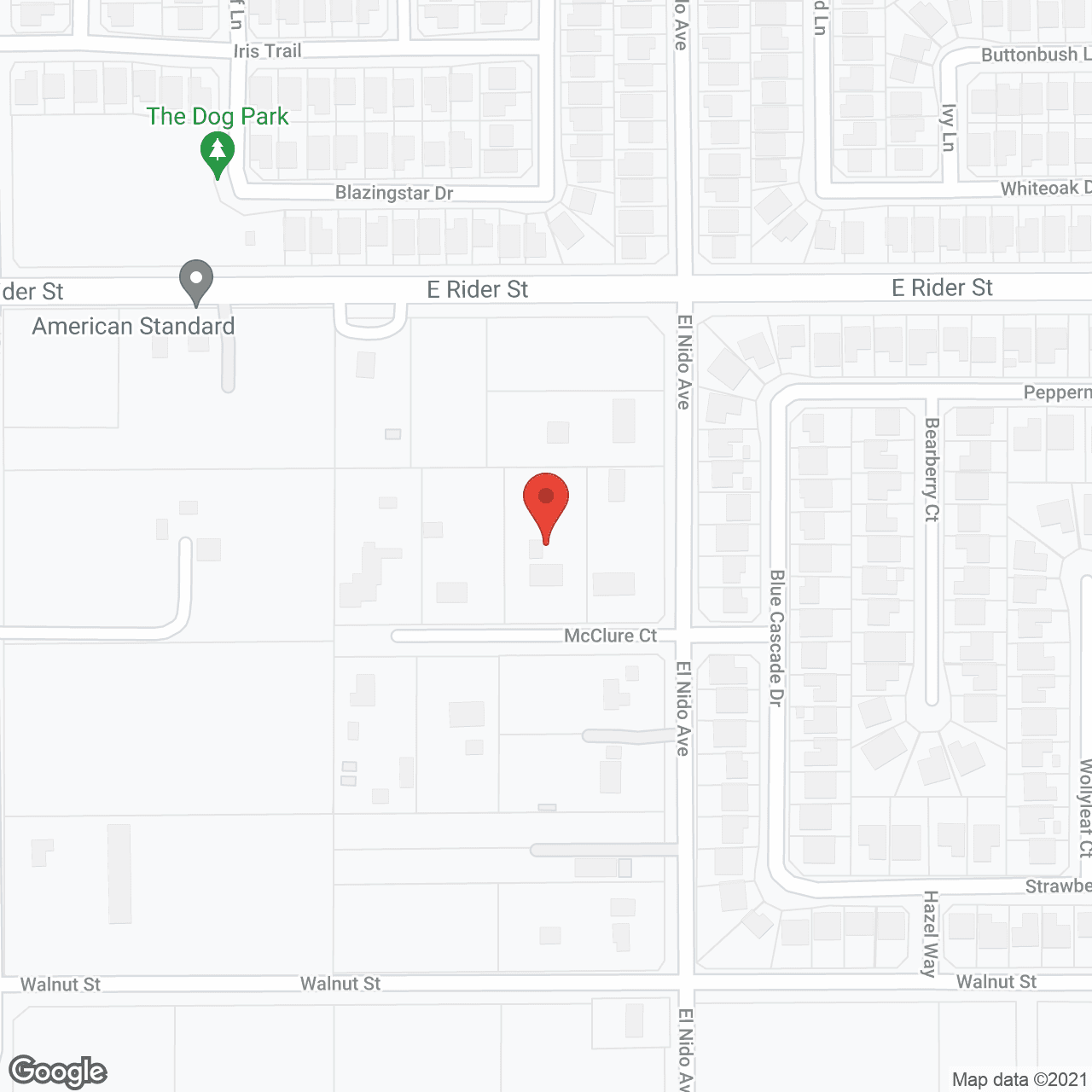 Map of the neighborhood around Famous Home
