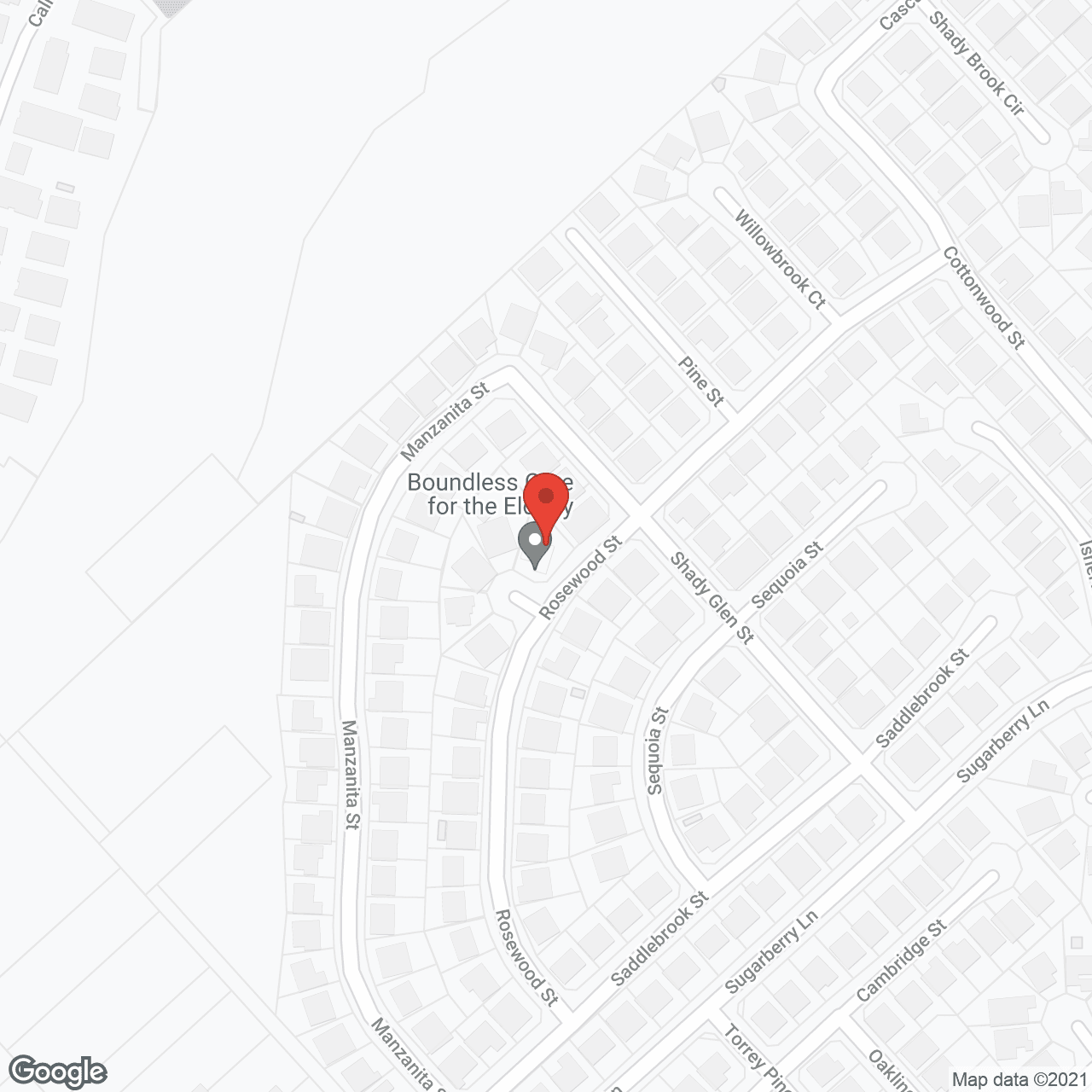 Map of the neighborhood around Boundless Care for the Elderly