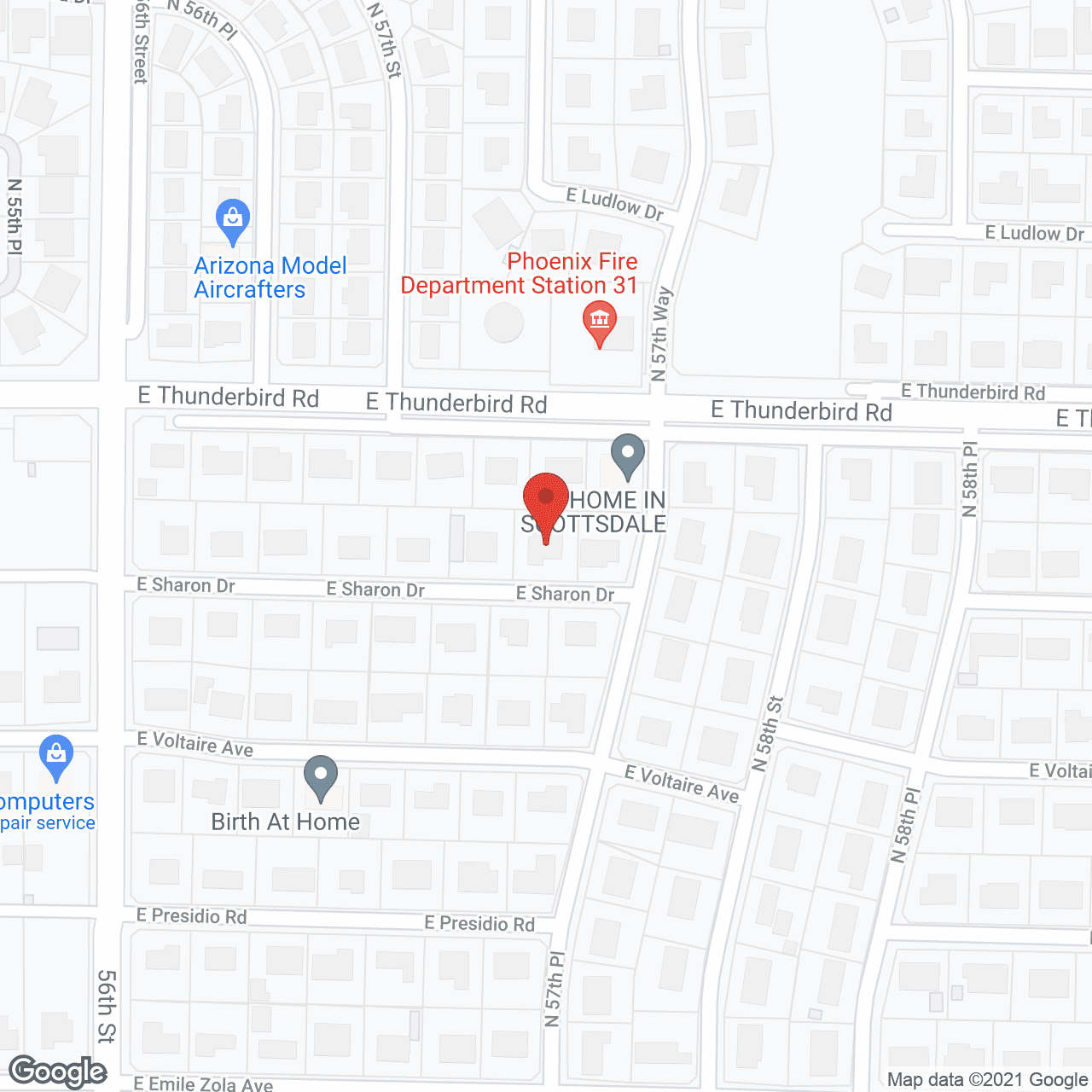 Map of the neighborhood around Caring for Loved Ones