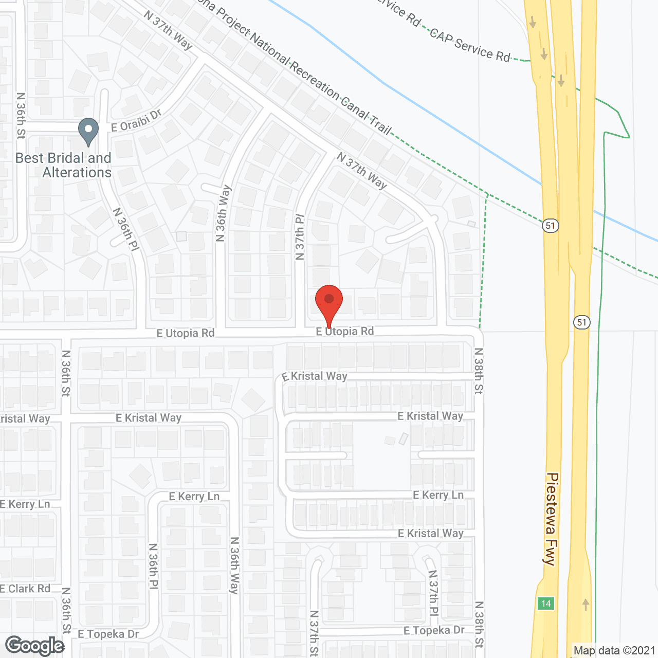 Map of the neighborhood around Tatum Glen Adult Care Home
