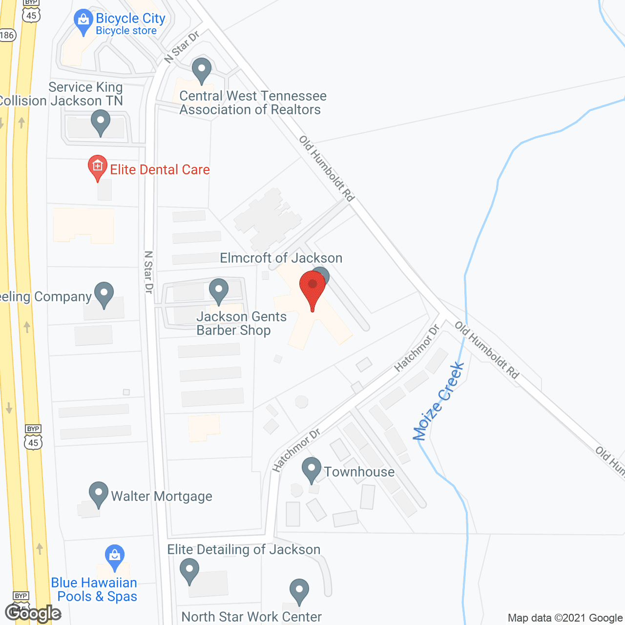 Map of the neighborhood around Wellington Manor Jackson