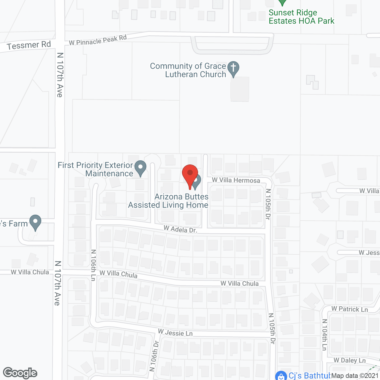 Map of the neighborhood around Arizona Buttes Assisted Living Home