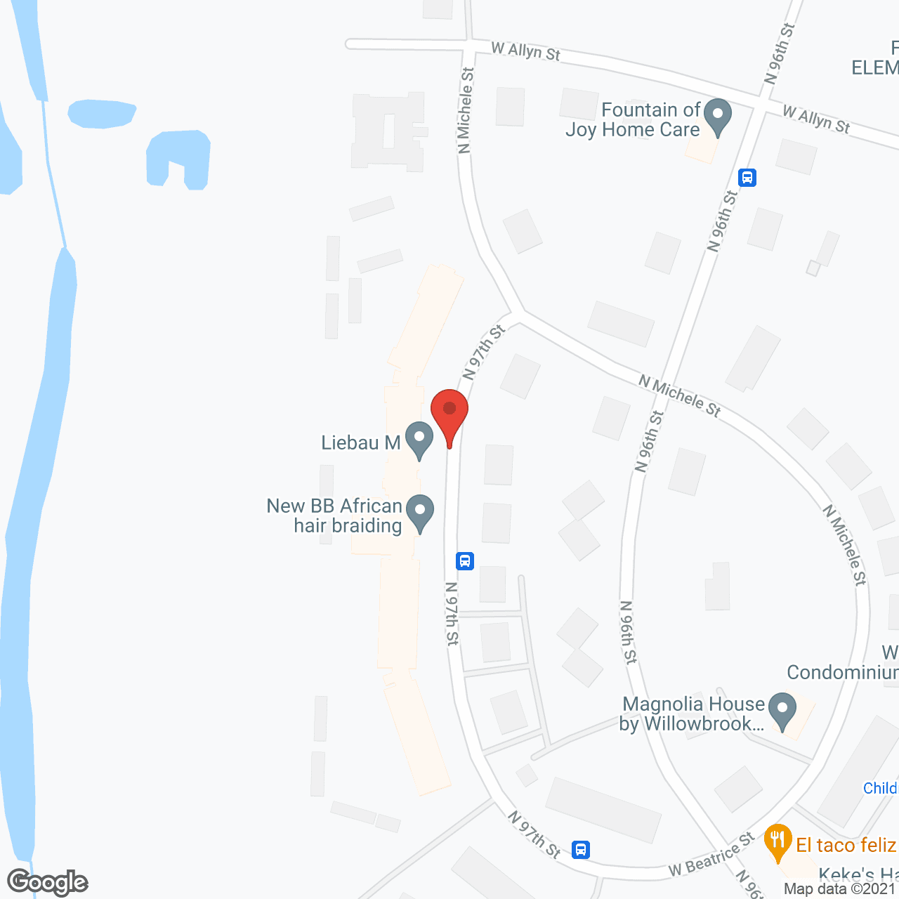 Map of the neighborhood around Bright Care