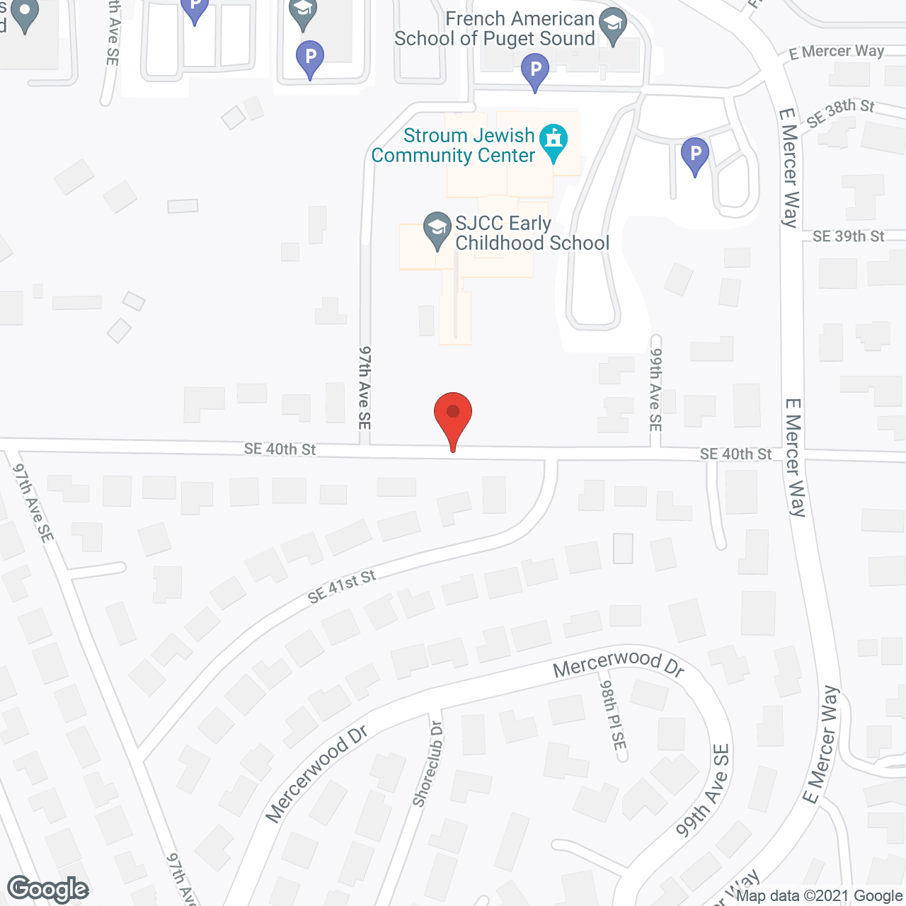 Map of the neighborhood around Twilight Adult Family Homes