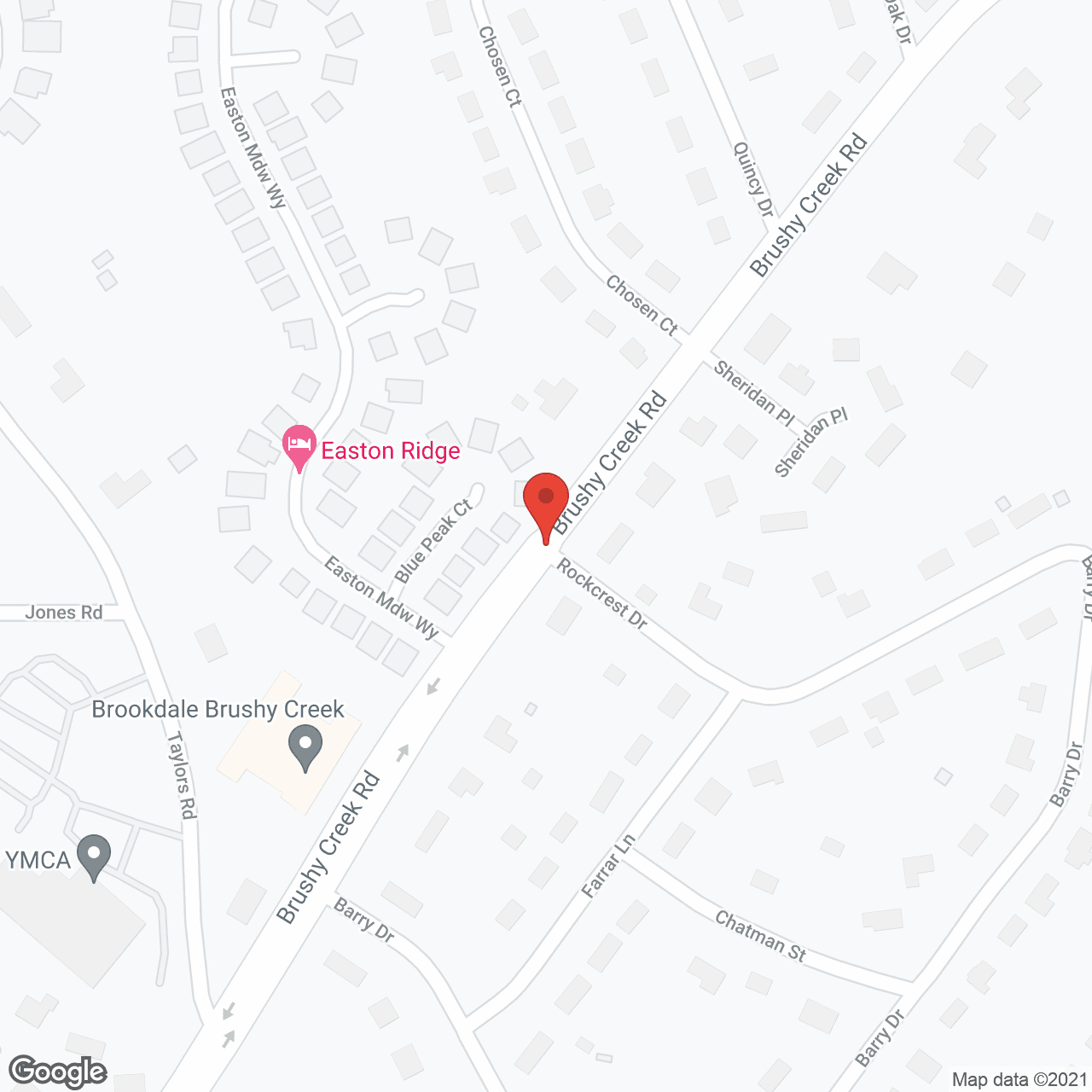 Map of the neighborhood around Brookdale Brushy Creek